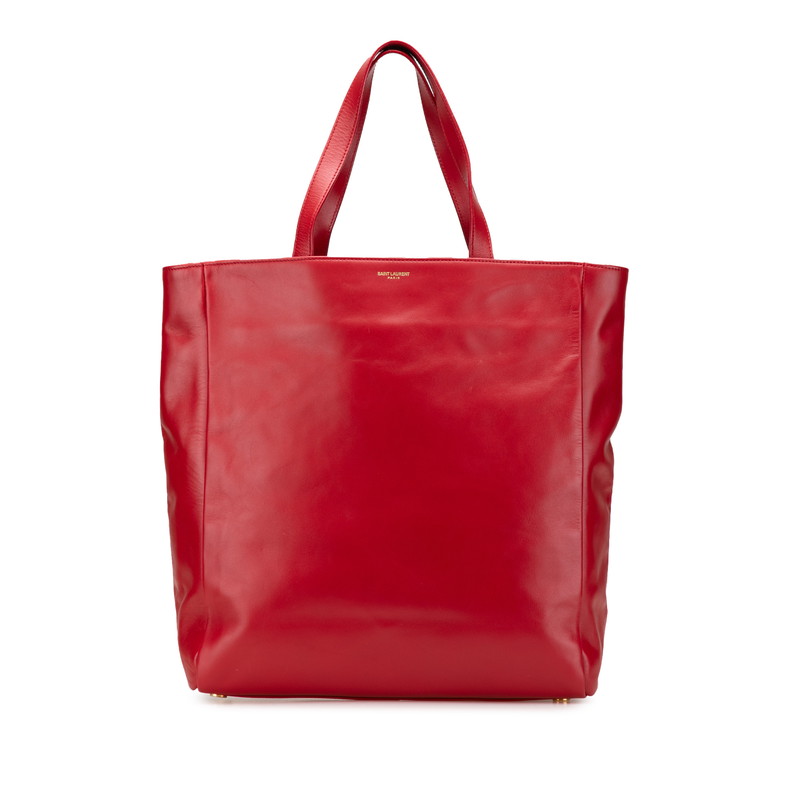 サンローラン リバーシブル トートバッグ 318340 レッド レザー スウェード レディース SAINT LAURENT 【中古】|【銀座パリス】 店