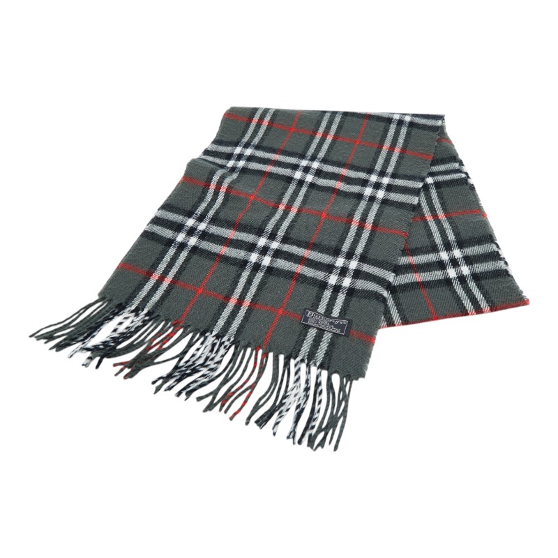 バーバリー ノバチェック マフラー グレー マルチカラー ウール アクリル レディース BURBERRY 【中古】
