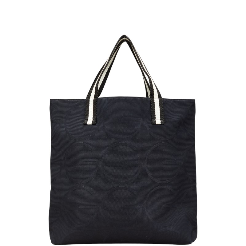 グッチ Gロゴタイプ トートバッグ 123439 黒いこと 帆布 メンズ GUCCI 【中古】