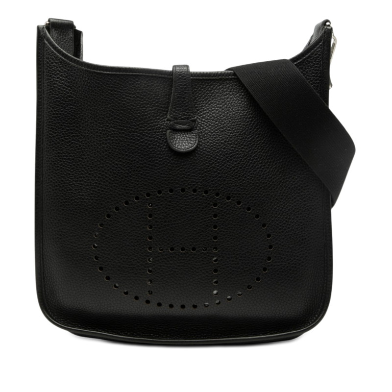 エルメス エヴリン2 ドゥー PM ショルダーバッグ ブラック トゴ レディース HERMES 【中古】