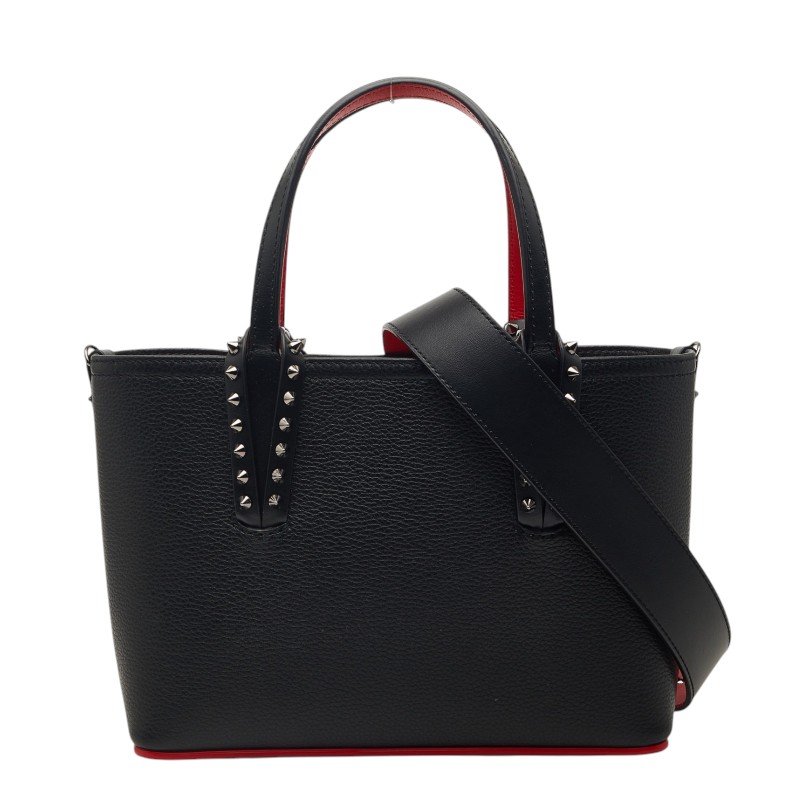 クリスチャンルブタン カバタ ミニ スタッズ ハンドバッグ ショルダーバッグ 2WAY ブラック レザー メタル レディース Christian Louboutin 【中古】 57,090円