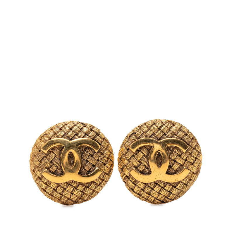 シャネル ヴィンテージ ココマーク 編み込み イヤリング ゴールド メッキ レディース CHANEL 【中古】|【銀座パリス】 店