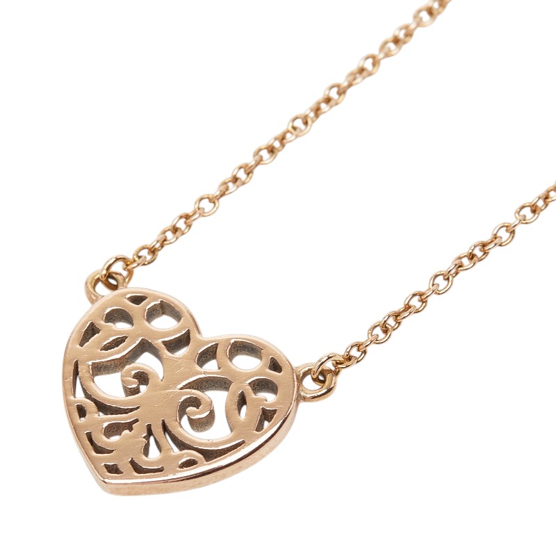 ティファニー エンチャント ハート ネックレス ゴールド ルベドメタル レディース TIFFANY&Co. 【中古】｜【銀座パリス】　店