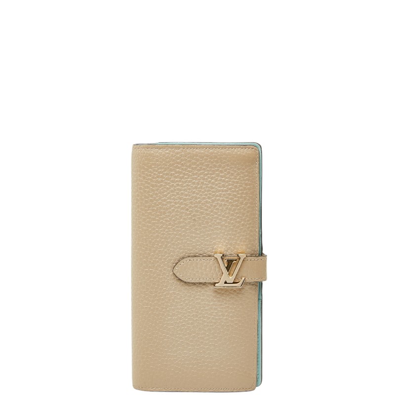 ルイ ヴィトン ヴェルティカル ロングウォレット 長紙入れ  M81367 ベージュ トリヨンレザー レディース LOUIS VUITTON 【中古】