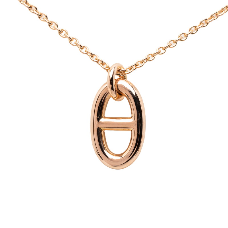 エルメス シェーヌダンクル ファランドールPM ペンダント ネックレス K18PG ピンクゴールド 750 レディース HERMES 【中古】｜【銀座パリス】　店