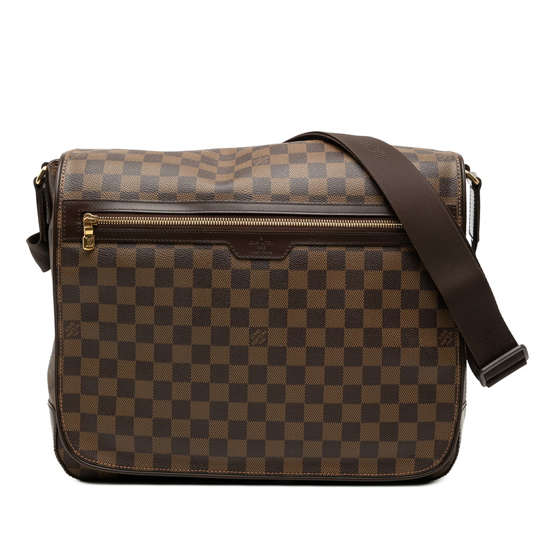 ルイ ヴィトン ダミエ スペンサー 曲がった掛け ショルダーバッグ N58021 赤銅色 PVC なめし革 メンズ LOUIS VUITTON 【中古】