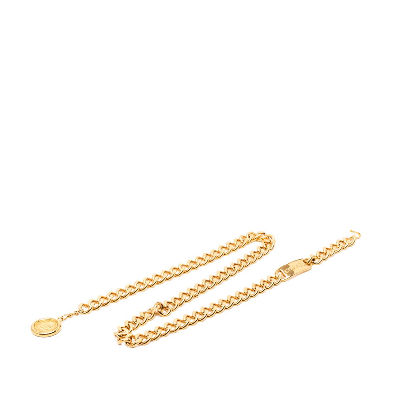 シャネル ココマーク 31 RUE CAMBON PARIS ロゴタイプ一皿 チェーン店三尺帯 ゴールド メッキ レディース CHANEL 【中古】