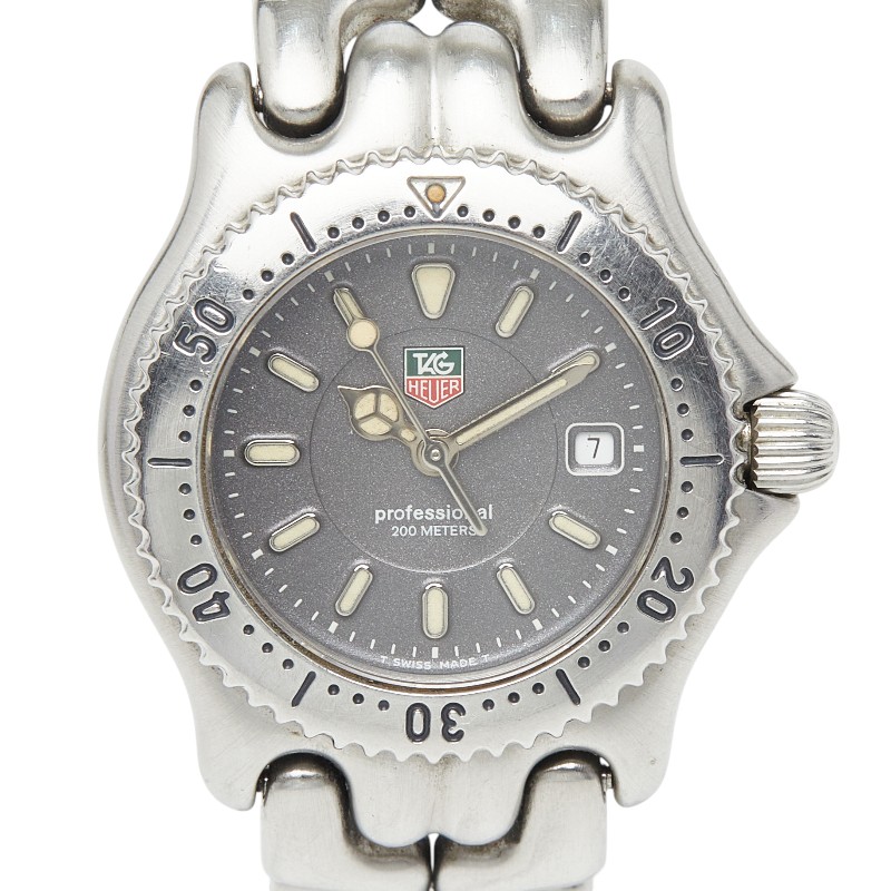 タグホイヤー セル 腕時計 WG1313-0 クオーツ グレー文字盤 ステンレススチール レディース TAG HEUER 【中古】
