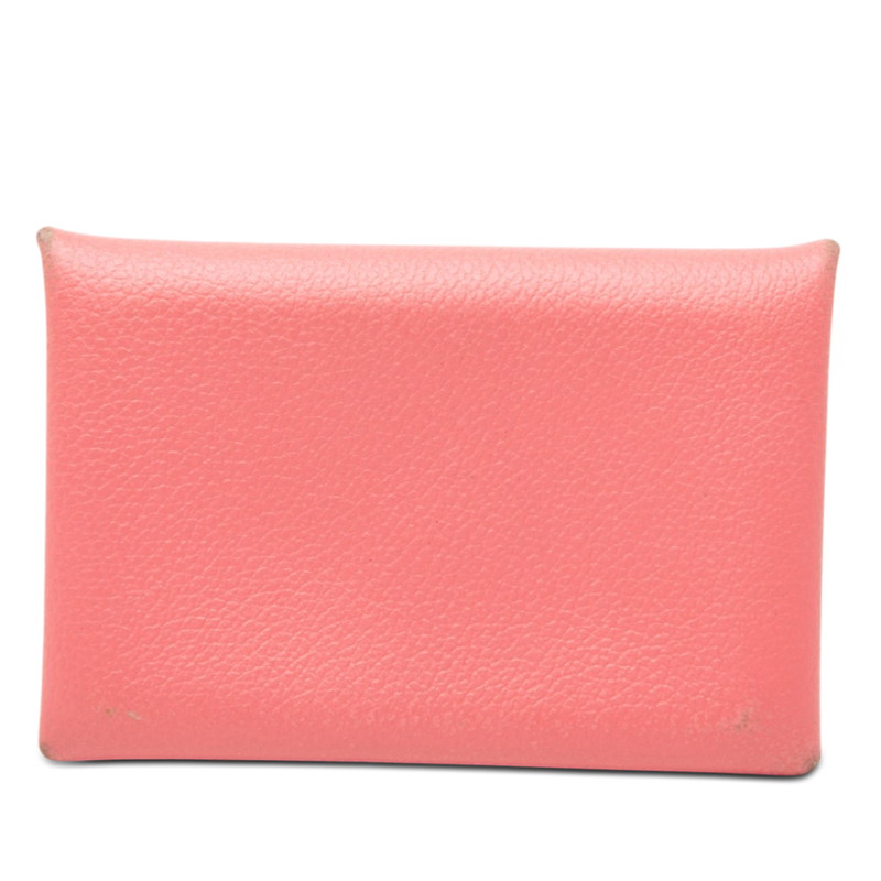 エルメス カルヴィ カードケース パスケース ローズアザレ ピンク エバーカラー レディース HERMES 【中古】