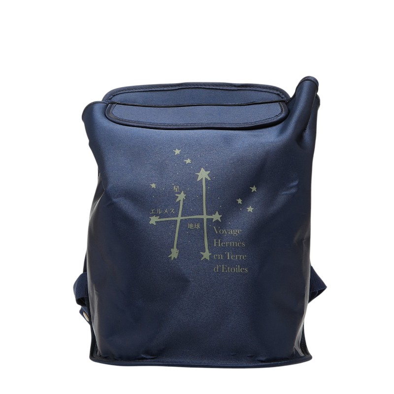 エルメス シェルパ 星を巡る旅展 リュック バックパック ネイビー ナイロン レディース HERMES 【中古】｜【銀座パリス】　店 13,700円