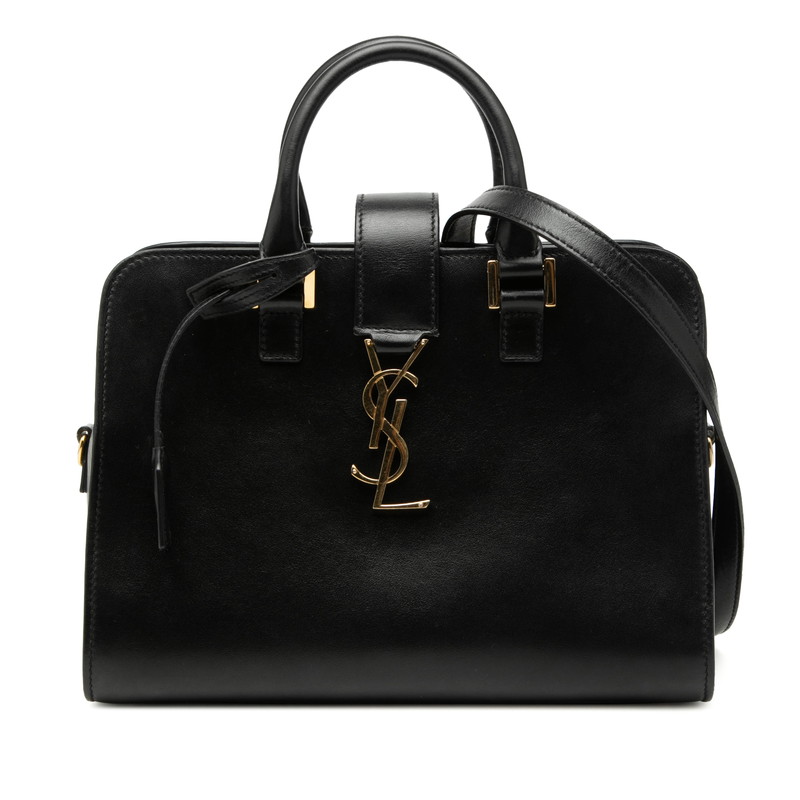 サンローラン ベイビーカバス ハンドバック ショルダーバッグ 2WAY 472466 黒いこと なめし革 レディース SAINT LAURENT 【中古】