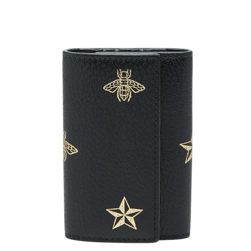 グッチ アニマリエ ビー＆スター キーケース ブラック レザー レディース GUCCI 【中古】 19,350円