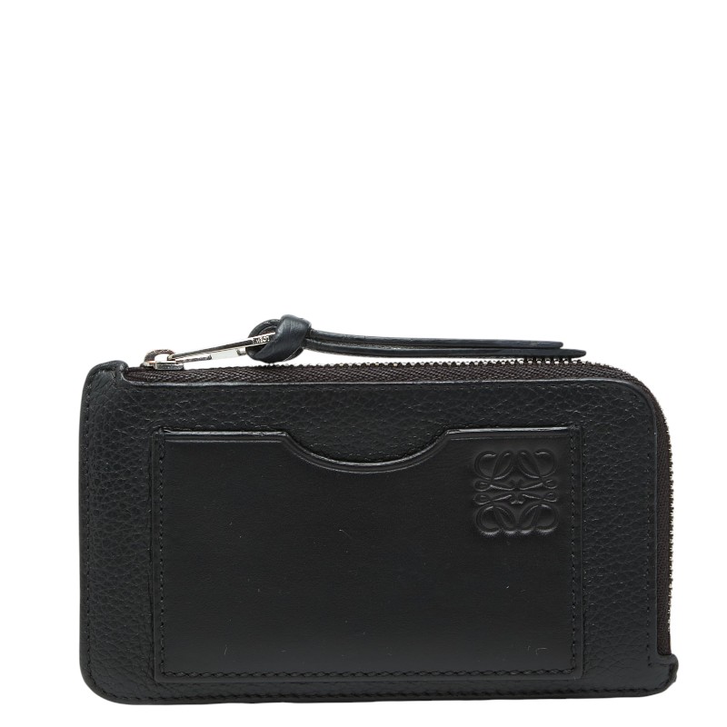 ロエベ アナグラム L字ファスナー フラグメントケース カードケース ブラック レザー メンズ LOEWE 【中古】｜【銀座パリス】　店