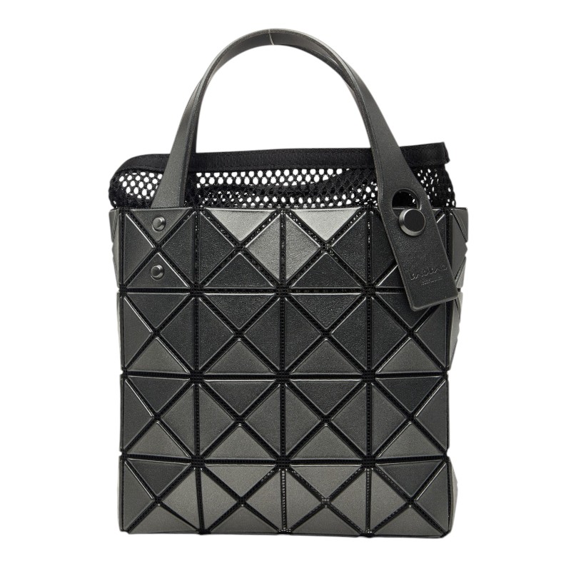 イッセイミヤケ バオバオ ルーセント ミニハンドバッグ グレー ブラック PVC レディース ISSEY MIYAKE 【中古】｜【銀座パリス】　店 27,170円