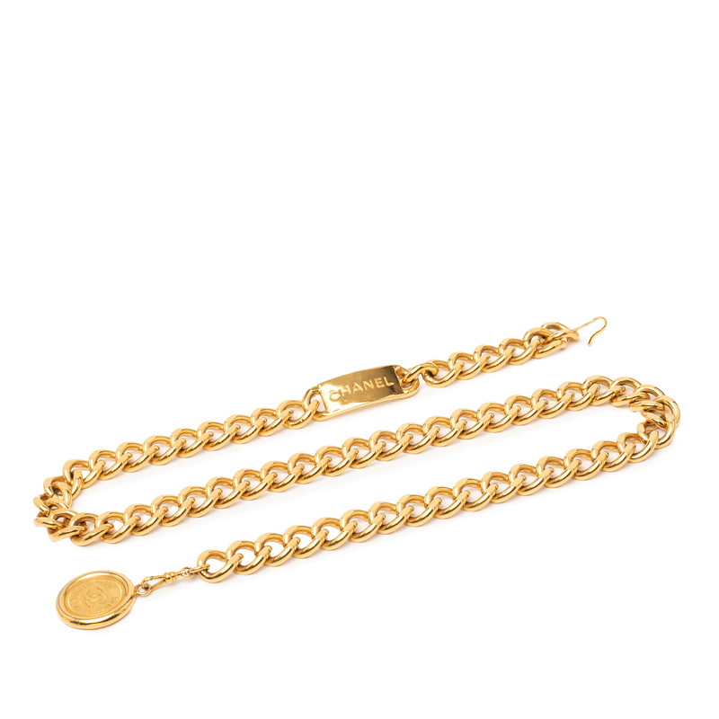 シャネル 31 RUE CAMBON ル カンボン ココマーク チェーン店 三尺帯 ゴールド メッキ レディース CHANEL 【中古】