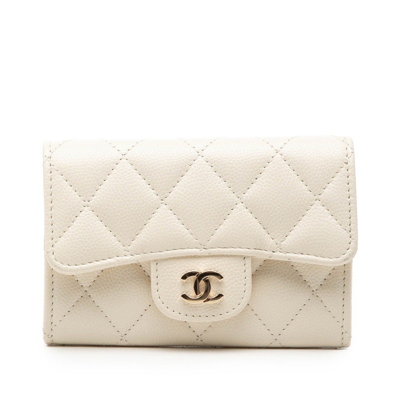 シャネル ココマーク マトラッセ コインケース 御釣り入れ AP0214 白いこと キャビア人はだ レディース CHANEL 【中古】
