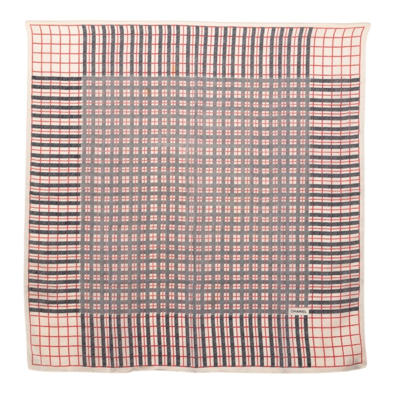 シャネル えり巻き ベージュ マルチ色つや 地絹 レディース CHANEL 【中古】