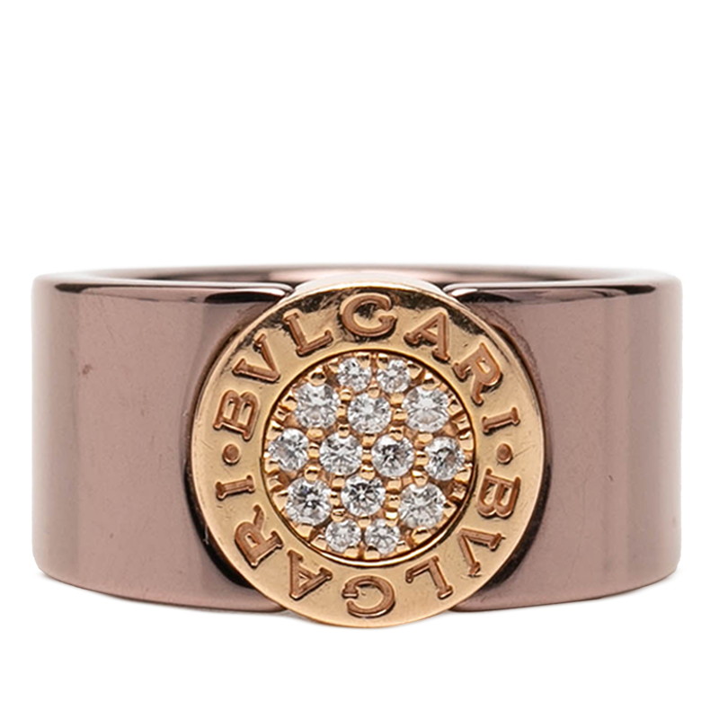 ブルガリ ブルガリブルガリ パヴェ リング 指輪 #51 K18PG ピンクゴールド メタル ダイヤモンド レディース BVLGARI 【中古】|【銀座パリス】 店