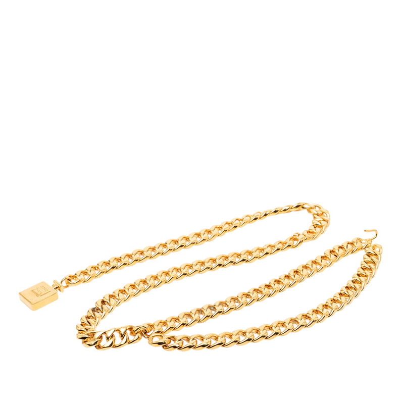シャネル パフュームボトル ロゴタイプ チェーン店 三尺帯 ゴールド メッキ レディース CHANEL 【中古】