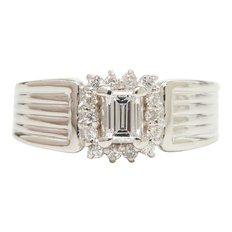 Pt900 プラチナ ダイヤ0.305ct ダイヤ0.18ct リング 指輪 レディース 11号 【中古】|【銀座パリス】 店