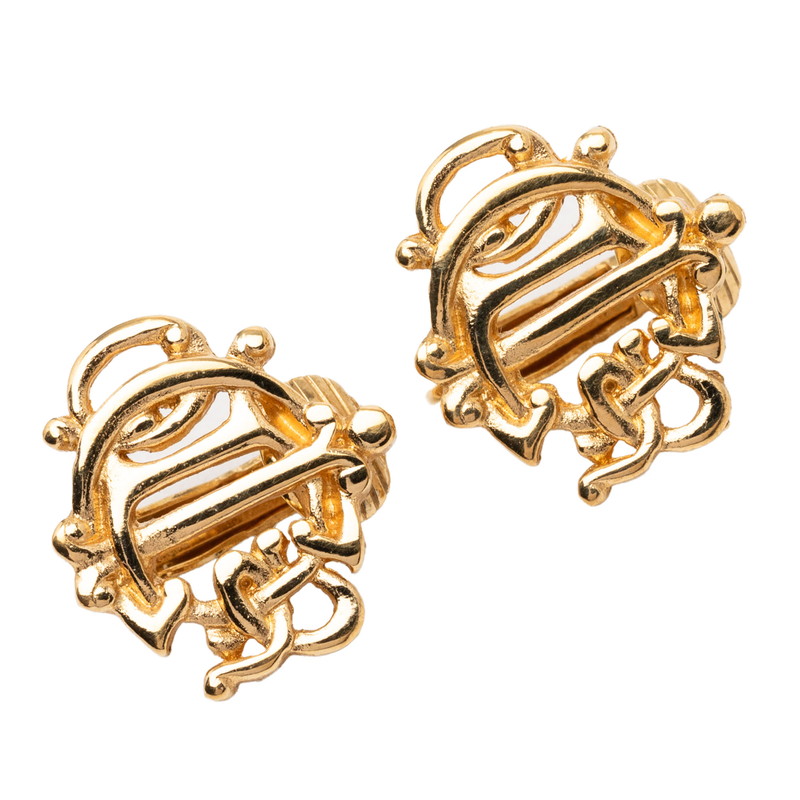 ディオール ロゴ イヤリング ゴールド メッキ レディース Dior 【中古】｜【銀座パリス】　店 16,206円