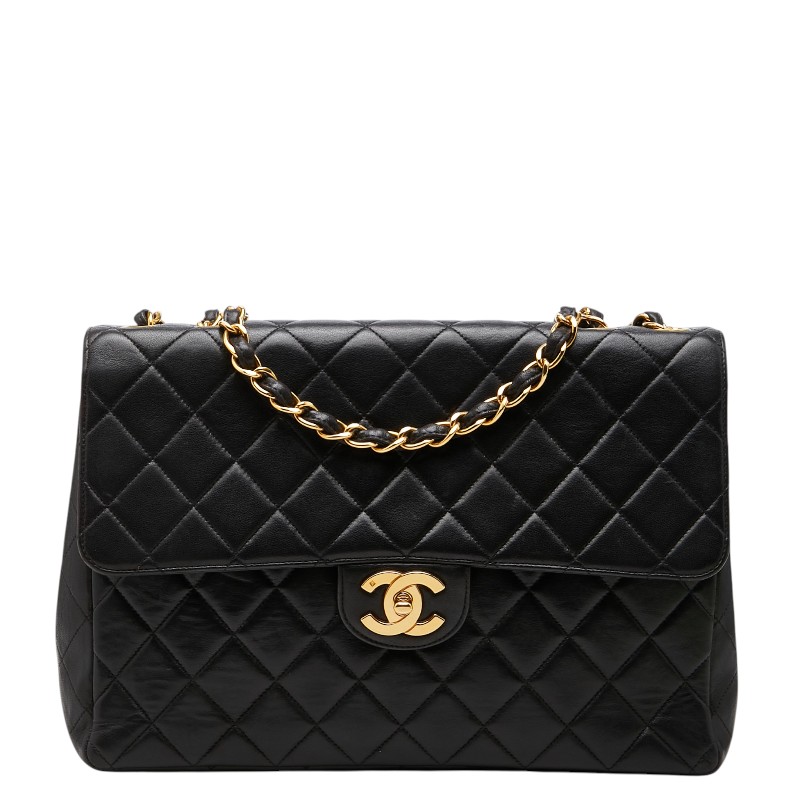 シャネル マトラッセ チェーン店 ショルダーバック 黒いこと ゴールド金具 子ヒツジひと肌 レディース CHANEL 【中古】 バッグ・小物・ブランド雑貨-バッグ