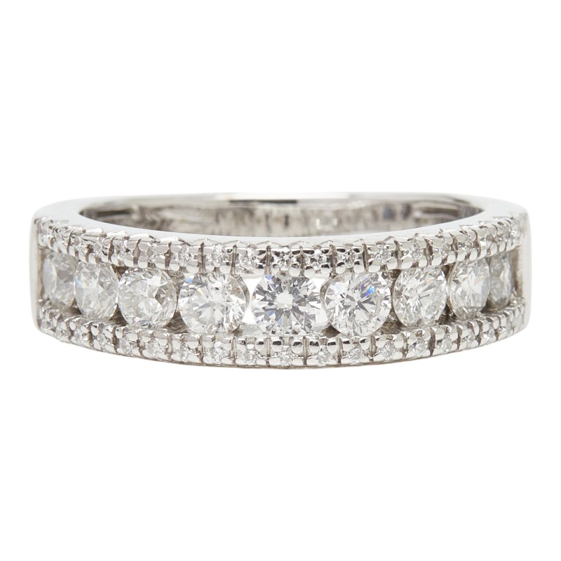 K18WG ホワイトゴールド ダイヤ0.83ct ハーフエタニティリング リング 指輪 レディース 10号 【中古】|【銀座パリス】 店