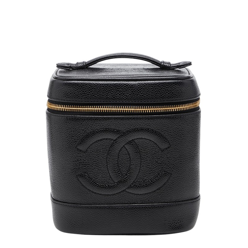 シャネル ココマーク バニティバッグ ハンドバック A01998 黒いこと キャビアひと肌 レディース CHANEL 【中古】