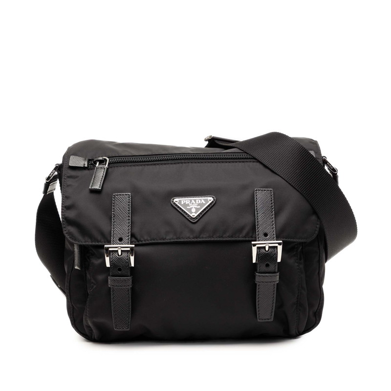 プラダ 三角形ロゴタイプ一皿 Re-Nylon ショルダーバッグ 1BD953 黒いこと ナイロン レディース PRADA 【中古】