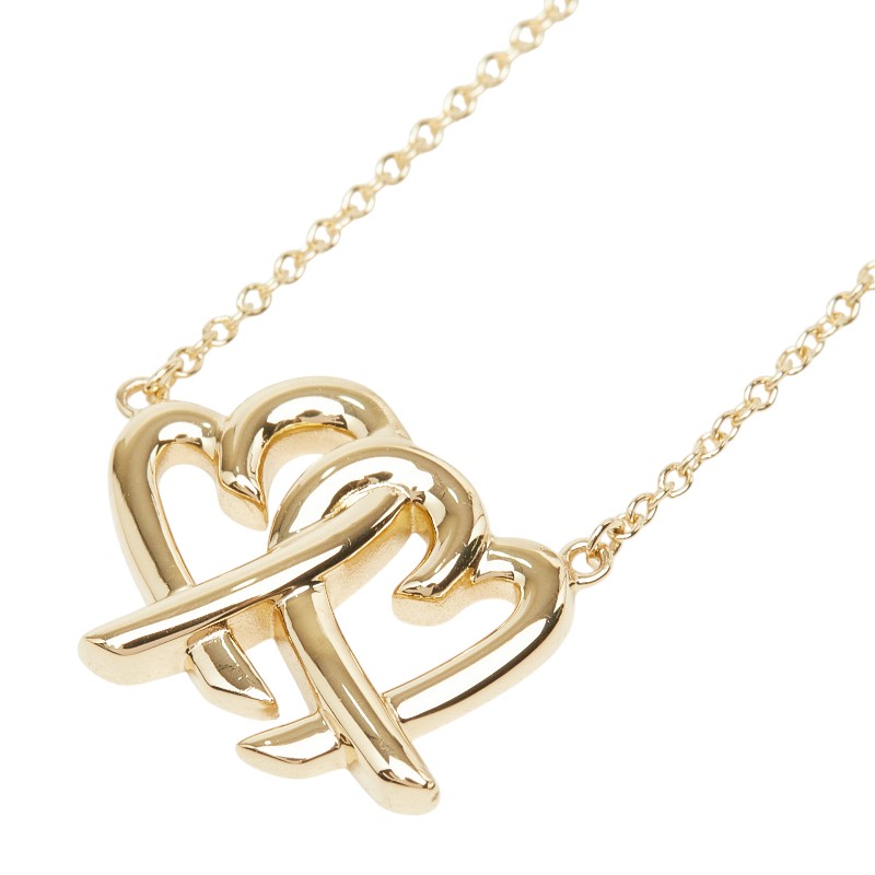 ティファニー ダブルラビングハート ネックレス K18YG イエローゴールド レディース TIFFANY&Co. 【中古】|【銀座パリス】 店