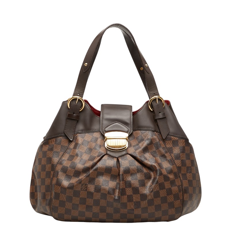 ルイ ヴィトン ダミエ システィナGM ハンドバッグ トートバッグ N41540 ブラウン PVC レザー レディース LOUIS VUITTON 【中古】｜【銀座パリス】　店