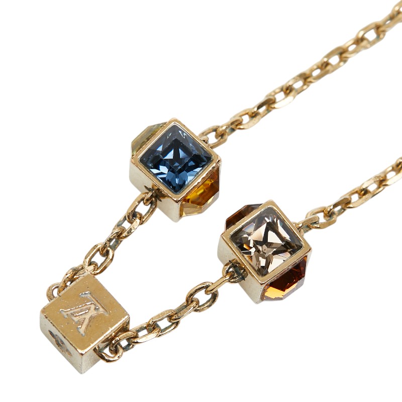 ルイ ヴィトン コリエ ギャンブル ネックレス M66999 ゴールド メッキ ラインストーン レディース LOUIS VUITTON 【中古】｜【銀座パリス】　店 22,578円