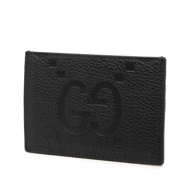 グッチ マキシGG ジャンボGG 歌留多入れもの 812681 黒いこと なめし革 レディース GUCCI 【中古】