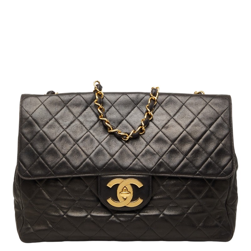 シャネル ココマーク マトラッセ チェーン店ショルダーバッグ 黒いこと 子ヒツジひと肌 レディース CHANEL 【中古】