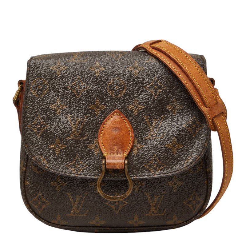 ルイ ヴィトン モノグラム ミニ サンクルー ショルダーバッグ M51244 赤銅色 PVC なめし革 レディース LOUIS VUITTON 【中古】