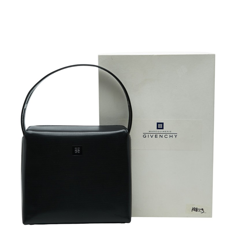 ジバンシー アナスタシア 4Gロゴタイプ 壱手持ち部分 ハンドバック 黒いこと なめし革 レディース Givenchy 【中古】