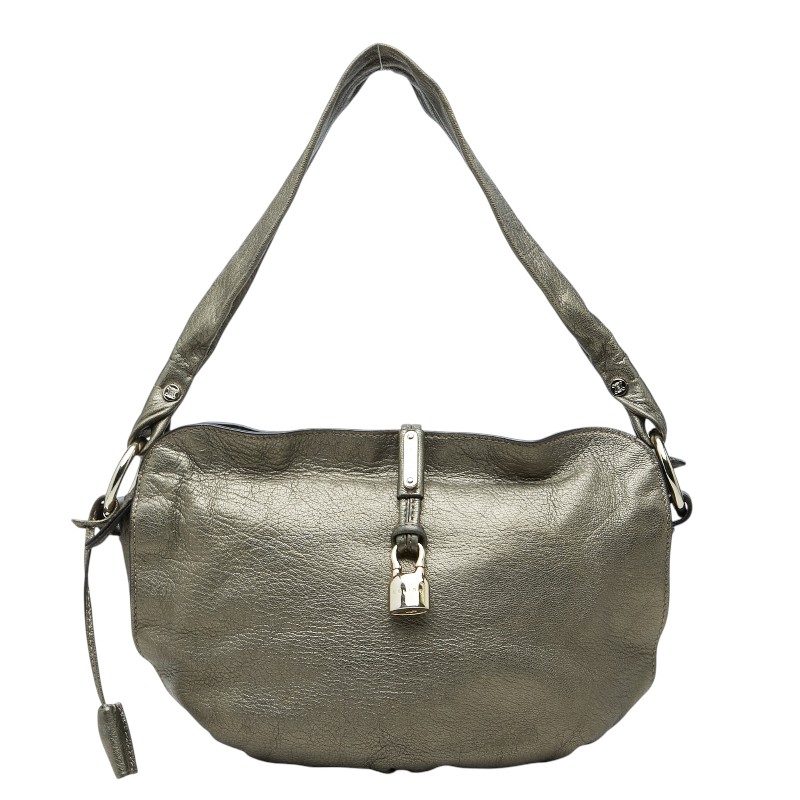 セリーヌ ビタースウィート 壱ショルダーバッグ メタリック ブロンズ なめし革 レディース CELINE 【中古】