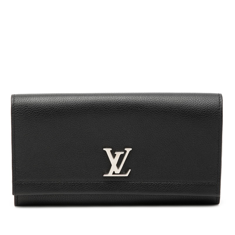 ルイ ヴィトン ポルトフォイユ ロックミー2 長紙入れ M62329 黒いこと なめし革 レディース LOUIS VUITTON 【中古】