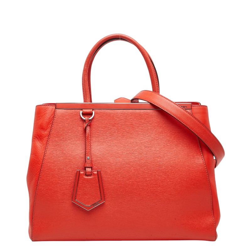 フェンディ トゥージュール ハンドバッグ ショルダーバッグ 2WAY 8BH250 レッド レザー レディース FENDI 【中古】｜【銀座パリス】　店