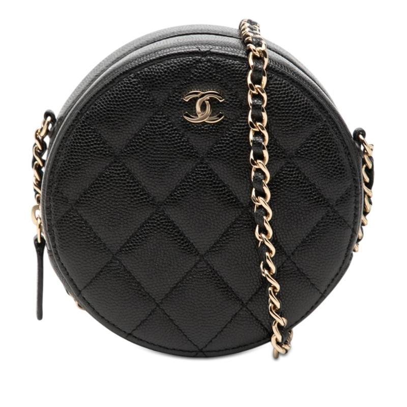 シャネル ココマーク マトラッセ チェーン店ショルダーバッグ AP0245 黒いこと キャビアひと肌 レディース CHANEL 【中古】