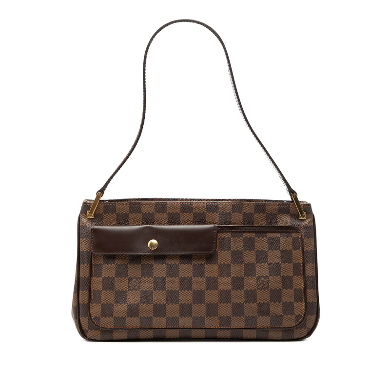 ルイ ヴィトン ダミエ オーバーニュ 一ショルダーバッグ N51129 赤銅色 PVC なめし革 レディース LOUIS VUITTON 【中古】