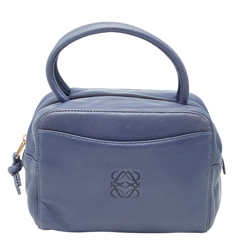 ロエベ アナ瓦 ハンドバック 青碧 なめし革 レディース LOEWE 【中古】