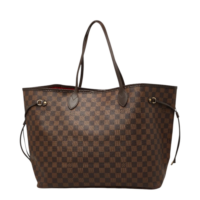 ルイ ヴィトン ダミエ ネヴァーフルGM トートバッグ N51106 赤銅色 PVC なめし革 レディース LOUIS VUITTON 【中古】