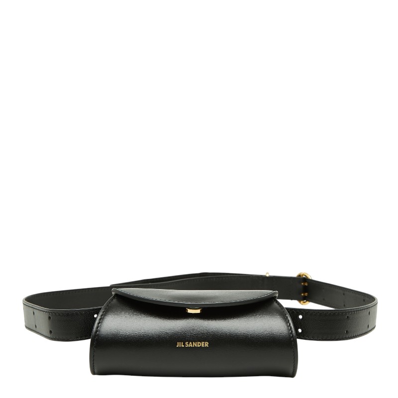 ジルサンダー カンノーロ マイクロ ショルダーバッグ ブラック レザー レディース JIL SANDER 【中古】|【銀座パリス】 店