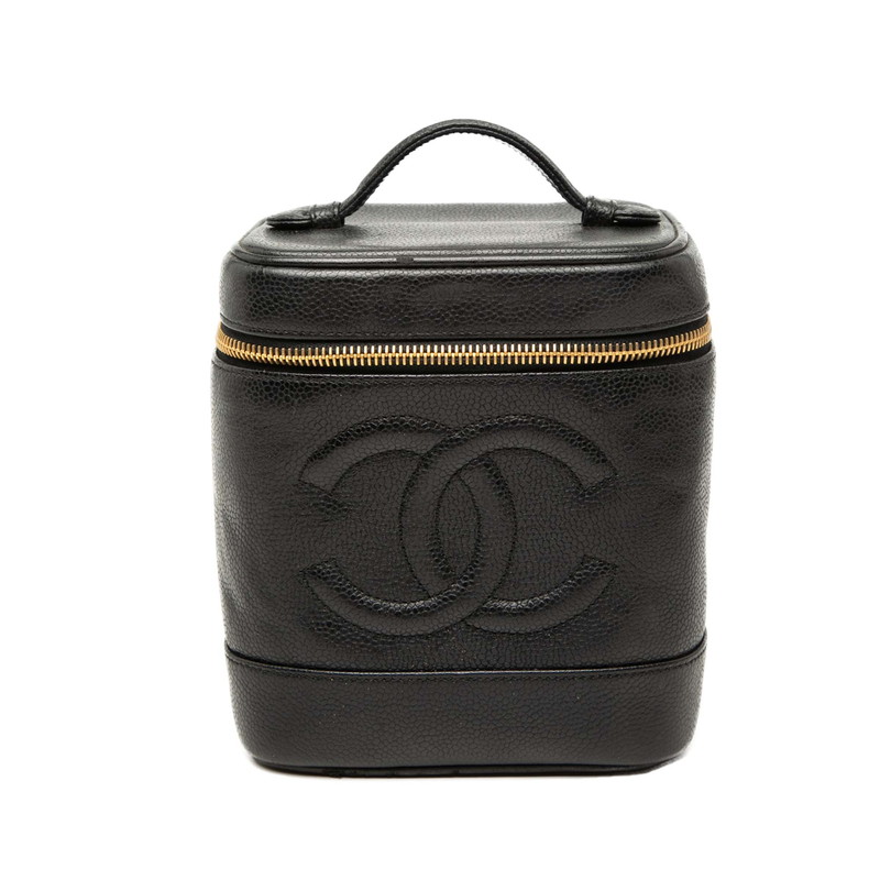 シャネル ココマーク バニティバッグ ハンドバック 黒いこと キャビアひと肌 レディース CHANEL 【中古】
