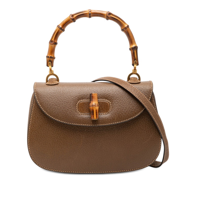 グッチ バンブー ハンドバック ショルダーバッグ 2WAY 000460188 赤銅色 なめし革 レディース GUCCI 【中古】