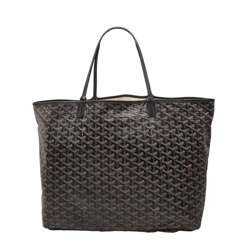 ゴヤール サンルイGM トートバッグ ショルダーバッグ 赤銅色 黒いこと PVC なめし革 レディース GOYARD 【中古】