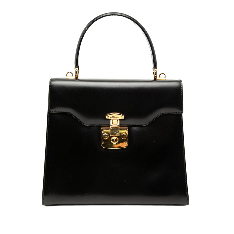 グッチ ハンドバック 黒いこと なめし革 レディース GUCCI 【中古】