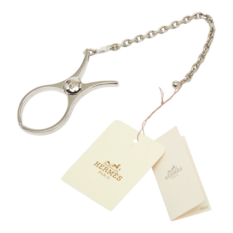 エルメス 地球儀保持者 引きつける しろがね色 金属元素 レディース HERMES 【中古】