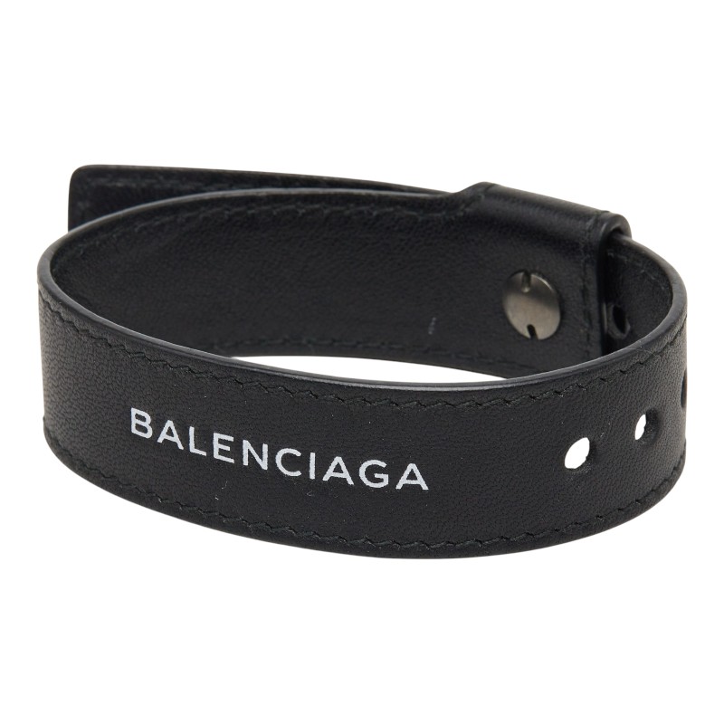 バレンシアガ PARTY 寄りあい 腕輪 黒いこと なめし革 メンズ BALENCIAGA 【中古】
